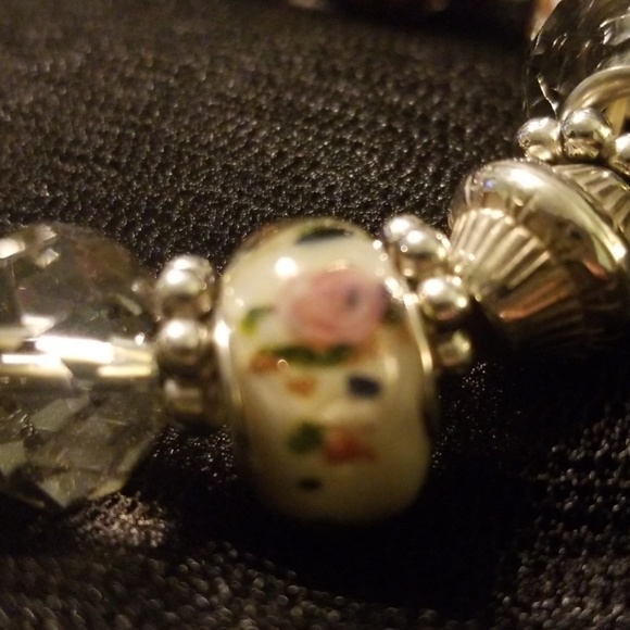 Multi Stone Stretch Bracelet - Picture 3 of 8